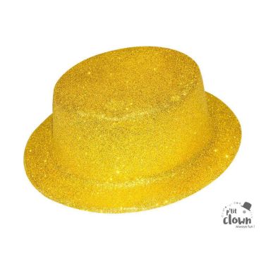 Chapeau haut-de-forme doré et pailleté | jourdefete.com Chapeau haut-de-forme doré et pailleté | jourdefete.com