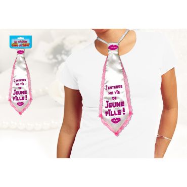 Cravate "J'enterre ma vie de jeune fille" 