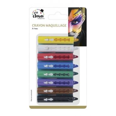 Crayons de maquillage à l’eau, pack de 8 couleurs vives | jourdefete.com