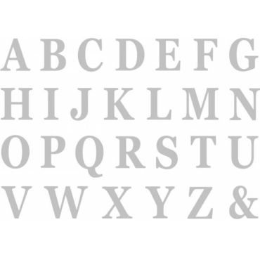 Set de 48 lettres adhésives argentées de 13,5 cm | jourdefete.com