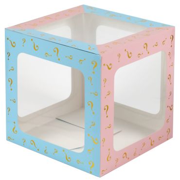 Cube décoratif pour Gender Reveal - Fille ou garçon - 30 x 30 x 30 cm | jourdefete.com