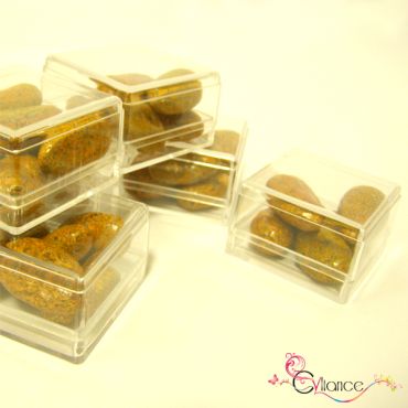 Sachet de Six Cubes en Plexiglas à Garnir de Dragées Transparent