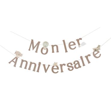 Guirlande Mon 1er Anniversaire thème montgolfière pour fête bébé | jourdefete.com