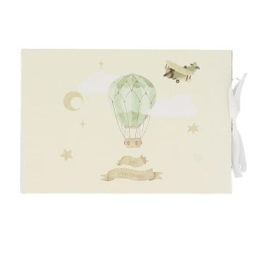 Livre d’or bébé 1er anniversaire vert amande et crème | jourdefete.com