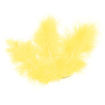 20 Plumes Décoratives - Jaune