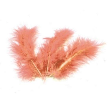 Sachet de 20 Plumes Décoratives - Pêche