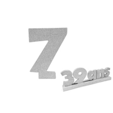 Chiffre 7 - Argent (12 cm)