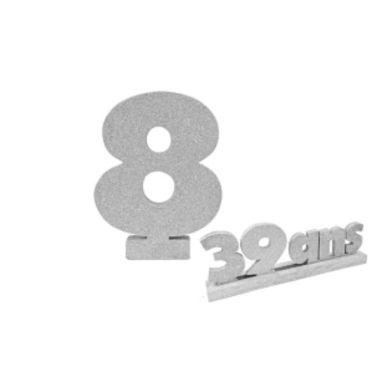 Chiffre 8 - Argent (12 cm)