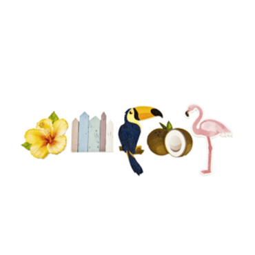 Sachet de 10 Confettis de Table en Bois Tropique