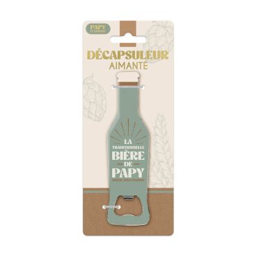 Décapsuleur magnétique "Bière de Papy" pour la fête des grands-pères | jourdefete.com