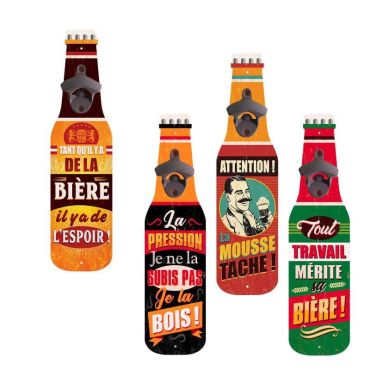 décapsuleur mural vintage en bois | jourdefete.com