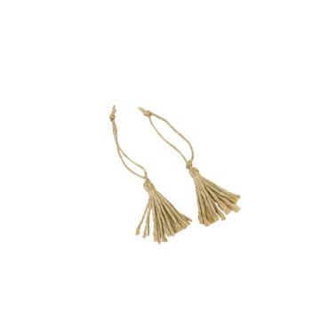 4 décorations de pompons en ficelle pour serviette de table