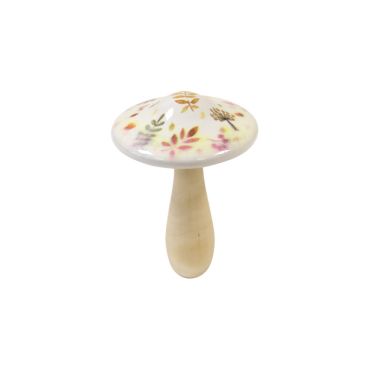 Grand champignon en bois effet porcelaine pour décoration intérieure automnale | jourdefete.com Grand champignon en bois effet porcelaine pour décoration intérieure automnale | jourdefete.com