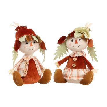Épouvantail assis en tissu style automne | jourdefete.com
