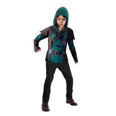 Déguisement d’archer vert et noir pour enfant avec capuche | jourdefete.com