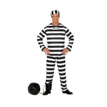 deguisement de bagnard homme taille au choix | jourdefete.com