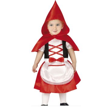 Déguisement bébé Petit Chaperon Rouge avec robe blanche et cape rouge | jourdefete.com