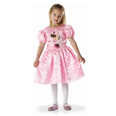 deguisement de Minnie robe rose satinée pour fille | jourdefete.com