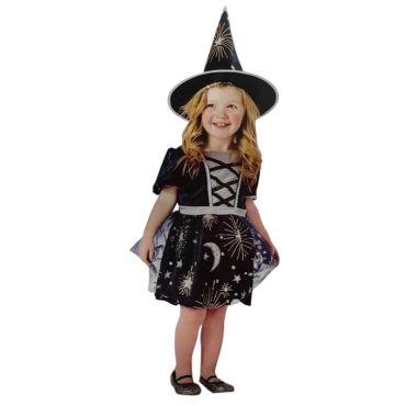 Une jolie tenue de sorcière de minuit pour votre fille | jourdefete.com