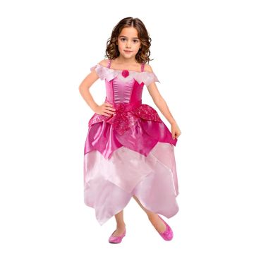Déguisement princesse rose pour fille avec bustier et jupe en tulle | jourdefete.com