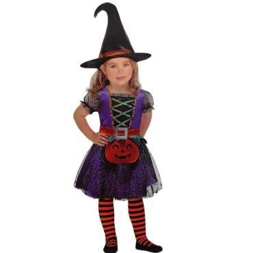 Une petite sorcière à pochette de citrouille | jourdefete.com