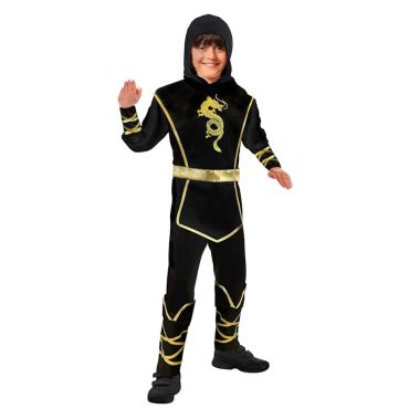 Optez pour ce déguisement de ninja noir & or pour le carnaval ou l'événement festif de votre enfant | jourdefete.com
