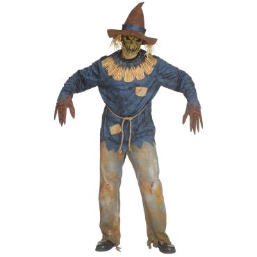 Déguisement Halloween épouvantail homme complet avec masque effrayant | jourdefete.com