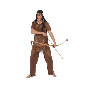 Déguisement d’indien adulte avec bandeau marron | jourdefete.com