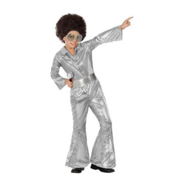 déguisement disco pour garçon, combinaison argentée | jourdefete.com