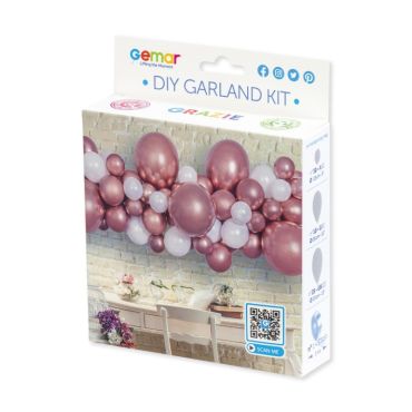 arche ballons rose gold blanc | jourdefete.com