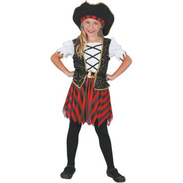 Deguisement Pirate Fille Rouge et Noir | jourdefete.com