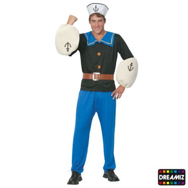 Déguisement Popeye le Matelot Musclé - Dreamiz ®