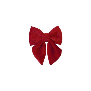 Nœud en velours rouge uni 13 cm pour décoration de Noël | jourdefete.com