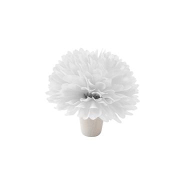 Optez pour ce joli bouchon avec scabieuse blanche pour décorer votre vase | jourdefete.com