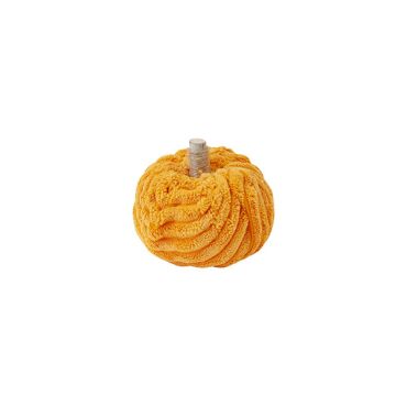 Citrouille décorative d'automne en velours côtelé orange avec tige naturelle | jourdefete.com Citrouille décorative d'automne en velours côtelé orange avec tige naturelle | jourdefete.com