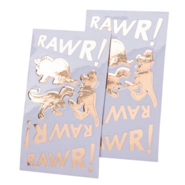 autocollants-dinosaure-prehistoire-dore | jourdefete.com