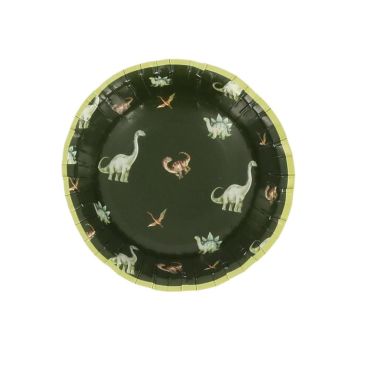 Bols en carton vert thème dinosaure pour fête d’anniversaire enfant | jourdefete.com
