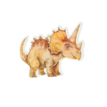 Serviettes anniversaire dinosaure Tricératops en forme découpée pour enfants | jourdefete.com
