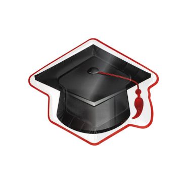 8 assiettes en carton étudiant diplômé de 28 cm | jourdefete.com