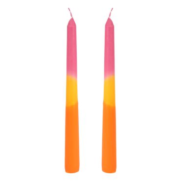 Bougies flambeaux tricolores rose jaune orange décoration fête mariage baptême communion | jourdefete.com Bougies flambeaux tricolores rose jaune orange décoration fête mariage baptême communion | jourdefete.com