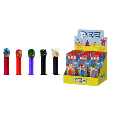 Distributeur PEZ Marvel avec figurines de super-héros et recharge incluse | jourdefete.com