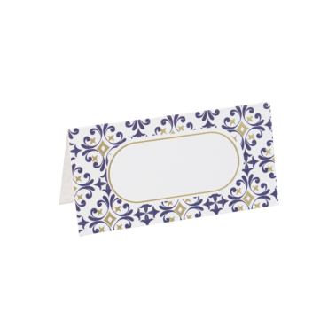 Marque-places Dolce Vita bleu roi, blanc & or | jourdefete.com