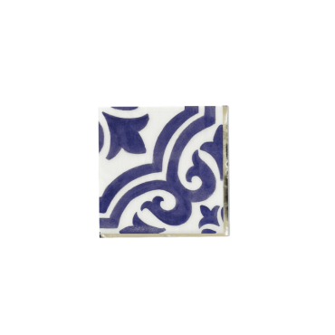 Serviettes cocktail Dolce Vita bleu roi, blanc et or | jourdefete.com