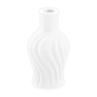 Craquez pour ce fabuleux vase en céramique torsadé de couleur blanc pour votre table | jourdefete.com