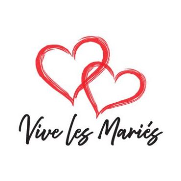 Drapeau Vive les Mariés avec cœurs rouges pour voiture de mariage | jourdefete.com