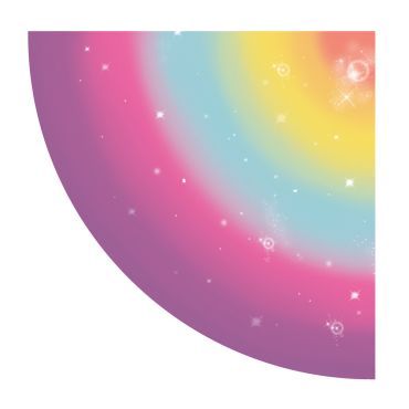 Serviettes en papier arc-en-ciel Dreams Licorne aux couleurs pastel scintillantes | jourdefete.com