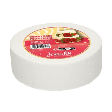 Cake Dummy en polystyrène rond 15 x 5 cm pour décoration et pâtisserie | jourdefete.com