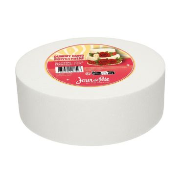 Cake Dummy en polystyrène rond 20 x 7 cm pour cake design et décoration | jourdefete.com