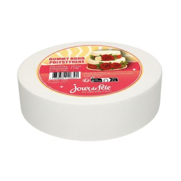 Cake Dummy rond en polystyrène 25 x 7 cm pour décoration et cake design | jourdefete.com