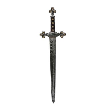 Épée chevalier médiévale 72 cm avec garde dorée et décorations royales | jourdefete.com Épée chevalier médiévale 72 cm avec garde dorée et décorations royales | jourdefete.com